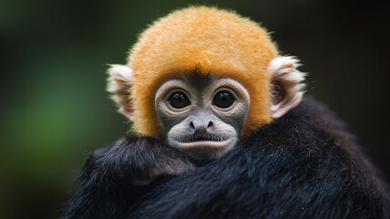 Fototapeta premium Monkey feeling cold