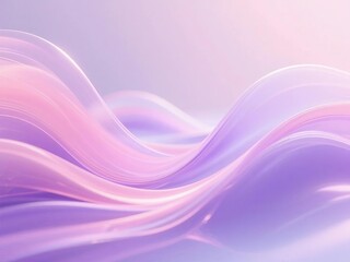 Abstract flowing waves in soft pastel colors with smooth gradients and luminous highlights