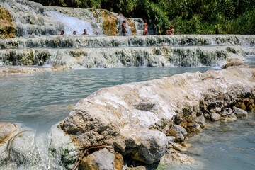 Fototapeta premium Cascate del Mulino, Saturnia, vasche termali, Grosseto, Toscana