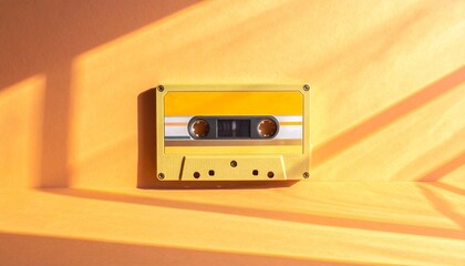 Obraz premium Retro cassette sensibility staying above the sunburst 