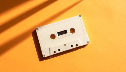 Obraz premium Retro cassette sensibility staying above the sunburst 