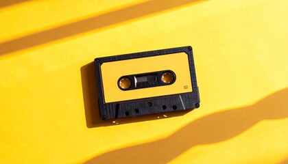 Obraz premium Retro cassette sensibility staying above the sunburst 