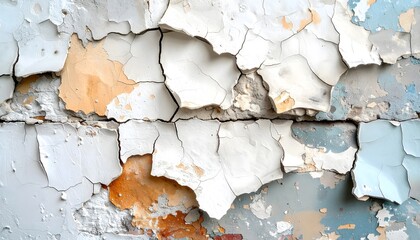 Obraz premium Cracked and Peeling Paint Texture on a Wall