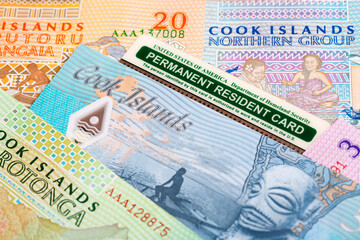 American Permanent Resident Card on Cook Islands money