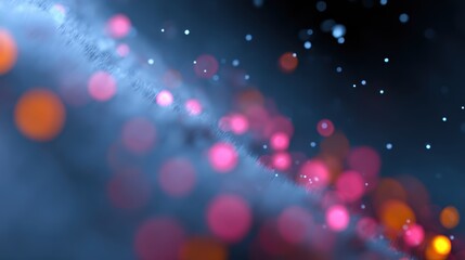 abstract glowing particle background with soft bokeh effects
