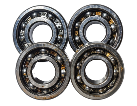 Ultra-detailed 8K PNG of a cluster of ball bearings with shiny metal surfaces covered 53711