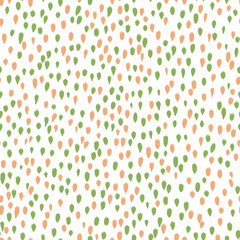 Abstract Seamless Pattern with Hand Drawn Dots and Spots