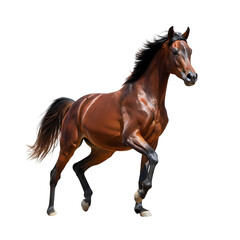 Fototapeta premium Majestic Arabian horse in full stride showcasing power and elegance, a symbol of freedom and spirit