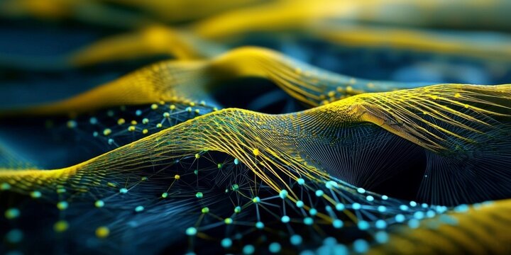 Intriguing blend of shapes and patterns representing modern technology. 