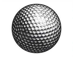 Vintage golf ball graphic design illustration