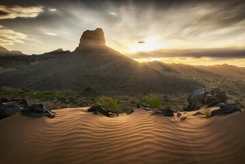 Experience the beauty of a Desert Sunrise with a stunning Mountain View