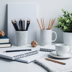 Stationery Arranged Presents Workspace Aesthetic