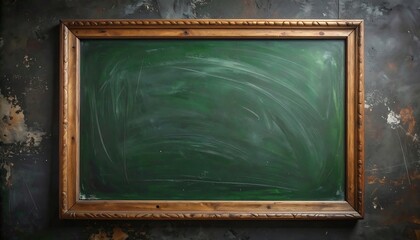 Vintage wooden framed green chalkboard wall decor