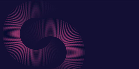 Futuristic abstract background. Glowing circle lines design. Swirl circular lines element. Future technology concept. Horizontal banner template. Suit for cover, banner, website. line circle modern