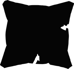 Back Support Cushion &ndash; Minimalist Vector Flat Style in a Naive Design for Ergonomic Seating and Office Comfort

