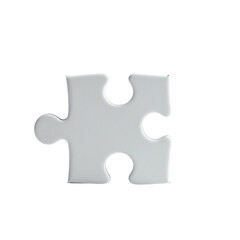Single light gray puzzle piece against black background