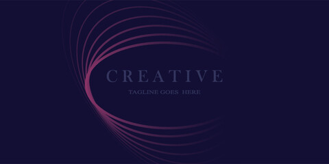 Futuristic abstract background. Glowing circle lines design. Swirl circular lines element. Future technology concept. Horizontal banner template. Suit for cover, banner, website. line circle modern