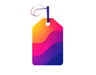 Colorful price tag with wavy gradient (1)
