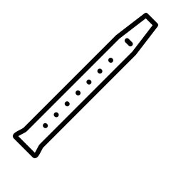 Flute Vector Line Icon Design