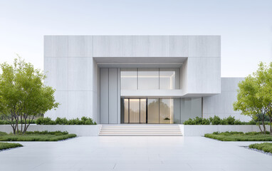 Minimalist modern architecture and spatial structure