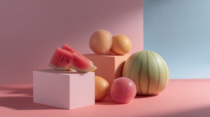 Fruits styled fresh lifestyle advertising product composition photography organic health food