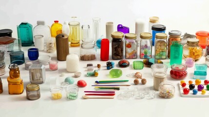 Laboratory glassware styled scientific lifestyle advertising product composition photography chemistry research