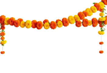 transparent png element isolated marigold flower isolated diwali dussehra vijayadashami navratri garland door entrance welcome
