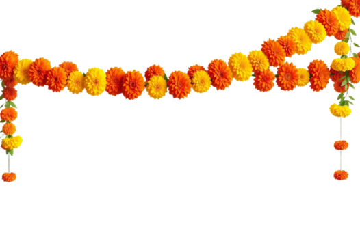 transparent png element isolated marigold flower isolated diwali dussehra vijayadashami navratri garland door entrance welcome