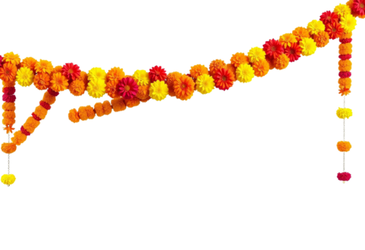 transparent png element isolated marigold flower isolated diwali dussehra vijayadashami navratri garland door entrance welcome