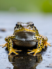 Gopher Frog Braving the Rain in Its Natural Habitat