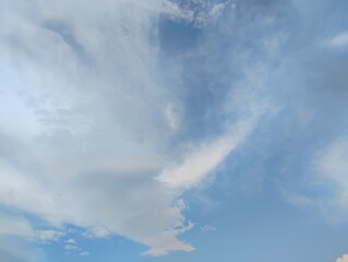Clear Blue Sky with Soft Clouds