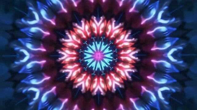 Superior colored bright marvelous kaleidoscope music background VJ loop