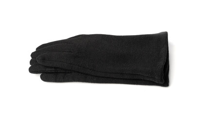 Winter Black Gloves Isolated, Touchscreen Wool Glove, Touch Screen Knitted Mittens