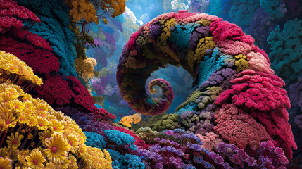 expression of colorful natural energy