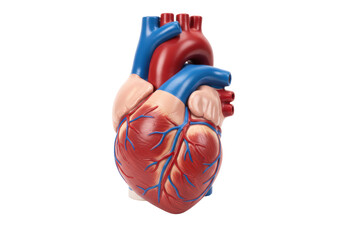 Isolated human heart model, anatomical presentation for medical or educational purposes