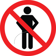 Art of no urinating sign
