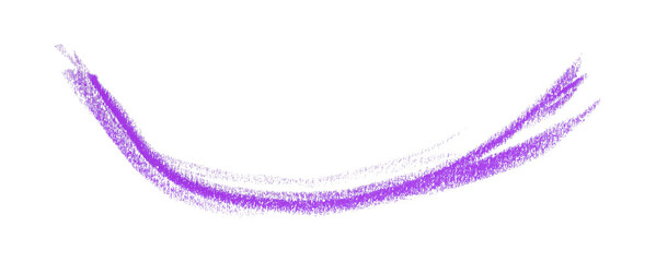 Hand drawn purple pencil lines, circles, stripes and squiggly lines on transparent background.