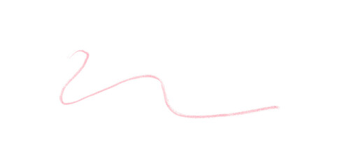 Hand drawn pink pencil lines, circles, stripes and squiggly lines on transparent background.
