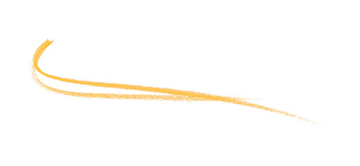 Hand drawn yellow pencil lines, circles, stripes and squiggly lines on a transparent background.