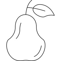 Pear single vector icon illustration