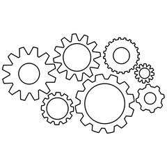 Gear icon vector. clockwork illustration sign. Mechanics symbol.
