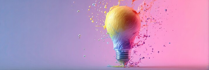 Colorful Lightbulb Idea Burst.
