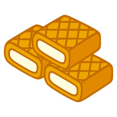 Merdenea cu Brânza Romanian Cheese Pastry flat color vector illustration template design