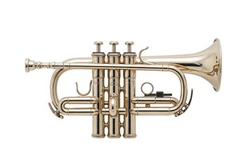 Golden trumpet instrument