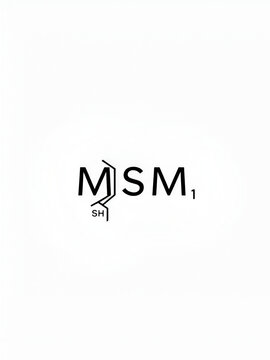 Methylsulfonylmethane, MSM, methyl sulfone, dimethyl sulfone molecule. It is organosulfur compound with sulfonyl functional group. Skeletal chemical formula