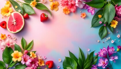 A background of flower and food sweet pastel cute modern
