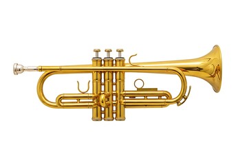 Golden trumpet instrument