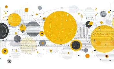 Obraz premium Abstract Geometric Design with Circles.