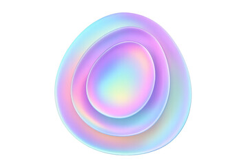 Iridescent oval layers illustration: vibrant abstract design for digital and print media