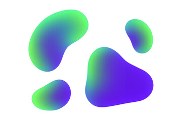 Ultraviolet morphing blobs illustration in simple abstract style